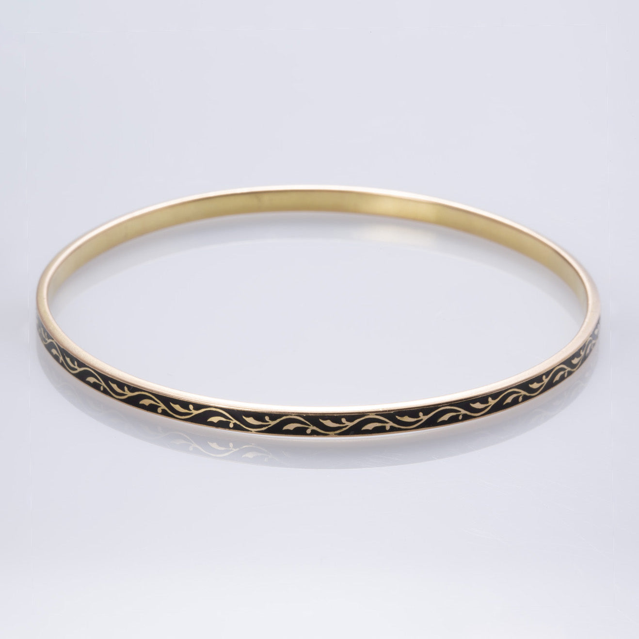 14k Yellow Gold Enameled Bracelet  | 8" |