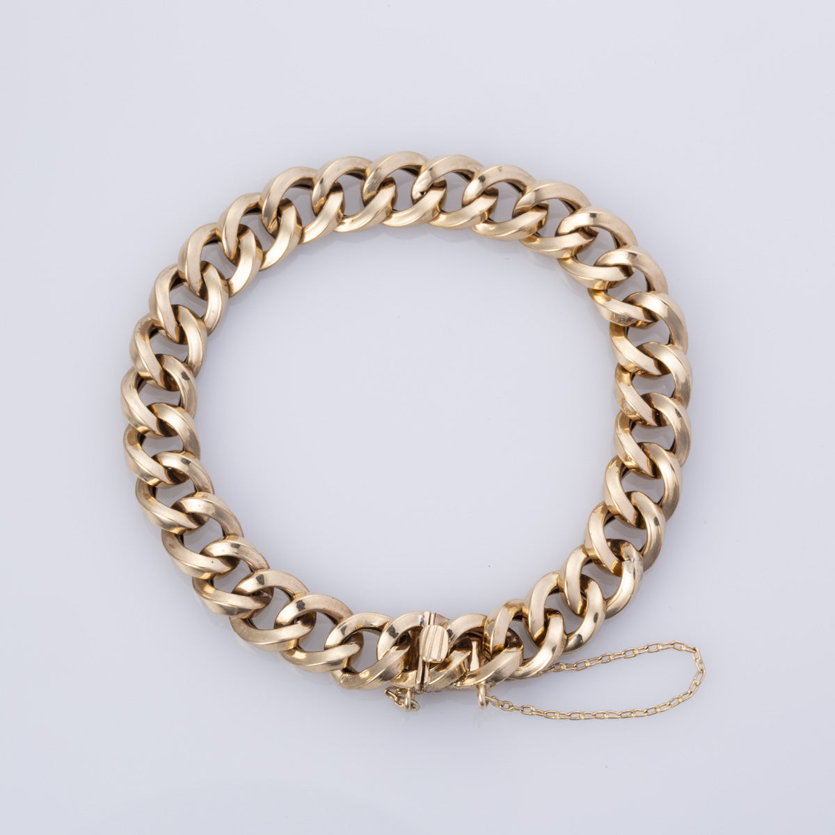 18k Yellow Gold Curb Chain Bracelet  | 7" |