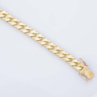 18k Yellow Gold Curb Chain Bracelet  | 8