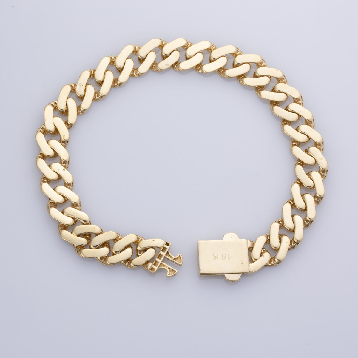 Bracelet à maillons gourmette en or jaune 18 carats | 8,75" | 
