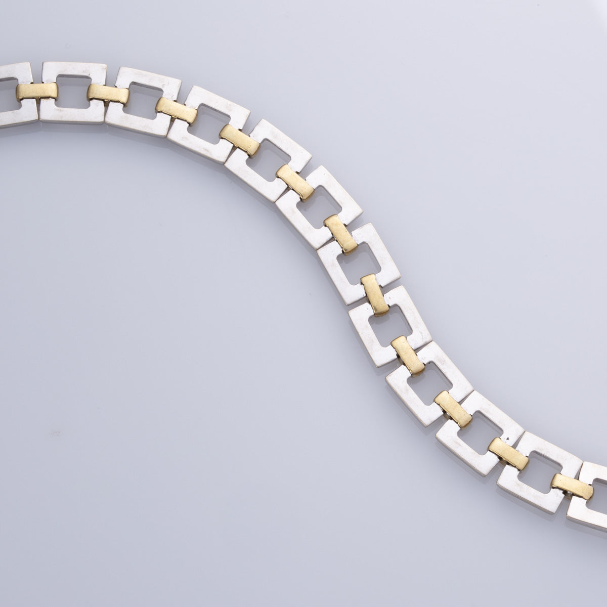 18k Yellow and White Gold Bracelet  | 8.75" |