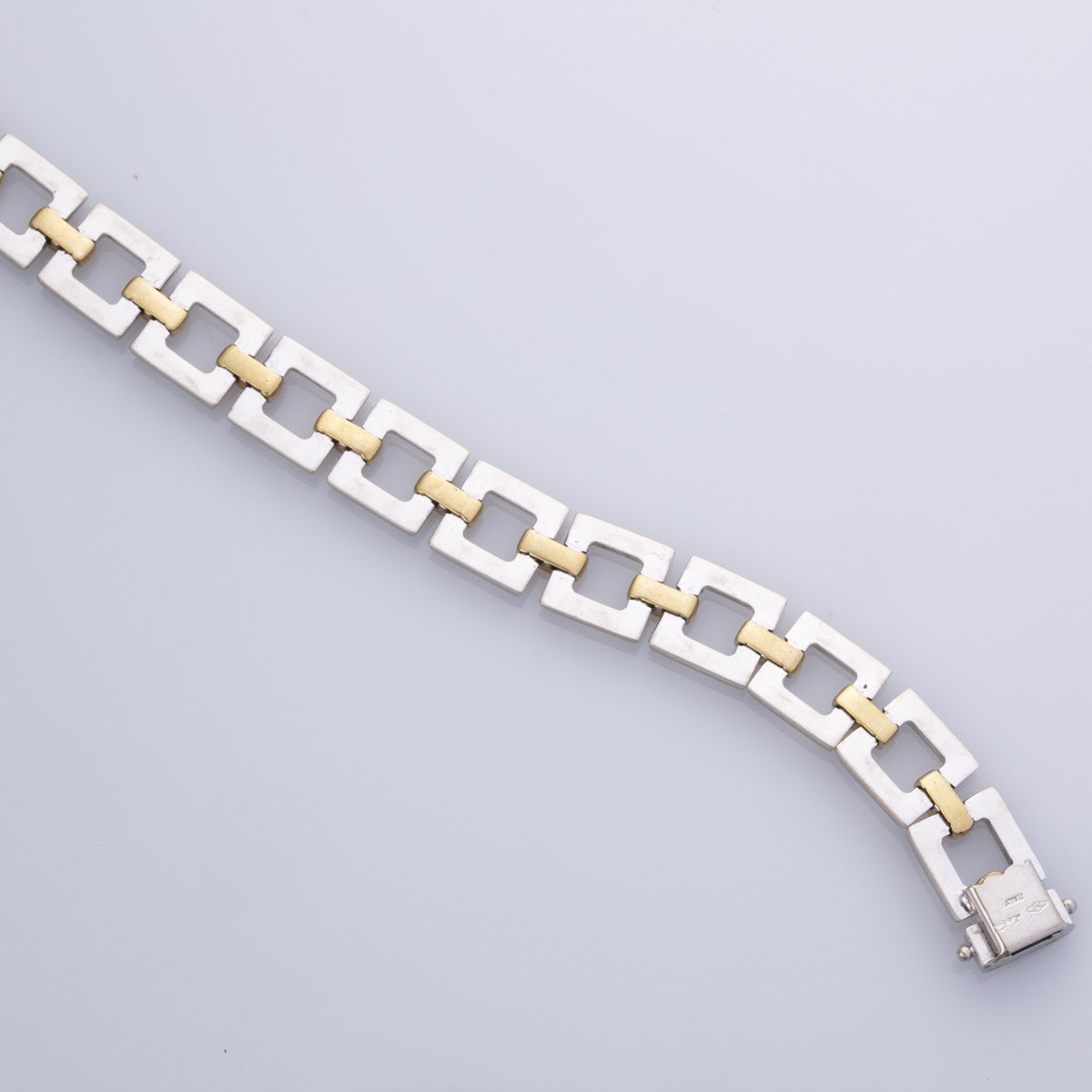 18k Yellow and White Gold Bracelet  | 8.75" |