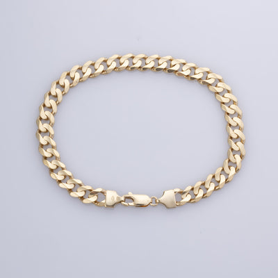 18k Yellow Gold Curb Chain Bracelet  | 8