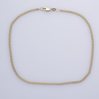 10k Yellow Gold Curb Chain Bracelet | 11