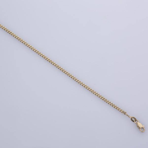 10k Yellow Gold Curb Chain Bracelet | 11