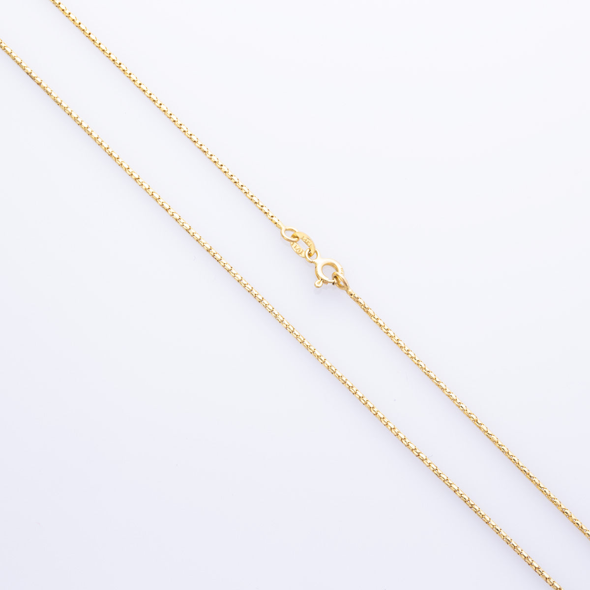 14k Yellow Gold Rounded Box Chain | 18