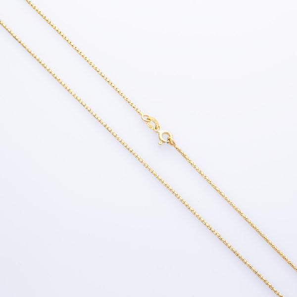 14k Yellow Gold Rounded Box Chain | 18
