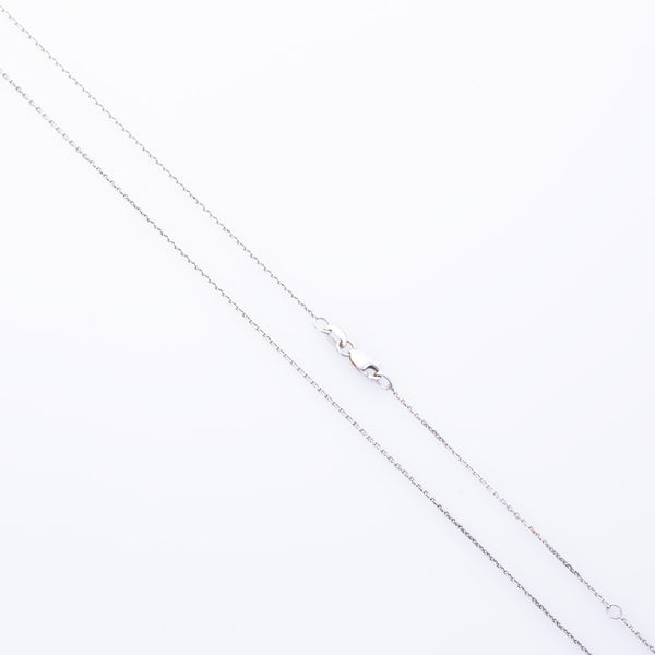 14k White Gold Cable Chain | 18