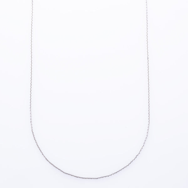 14k White Gold Cable Chain | 18