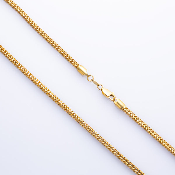 22k Yellow Gold Foxtail Chain | 20
