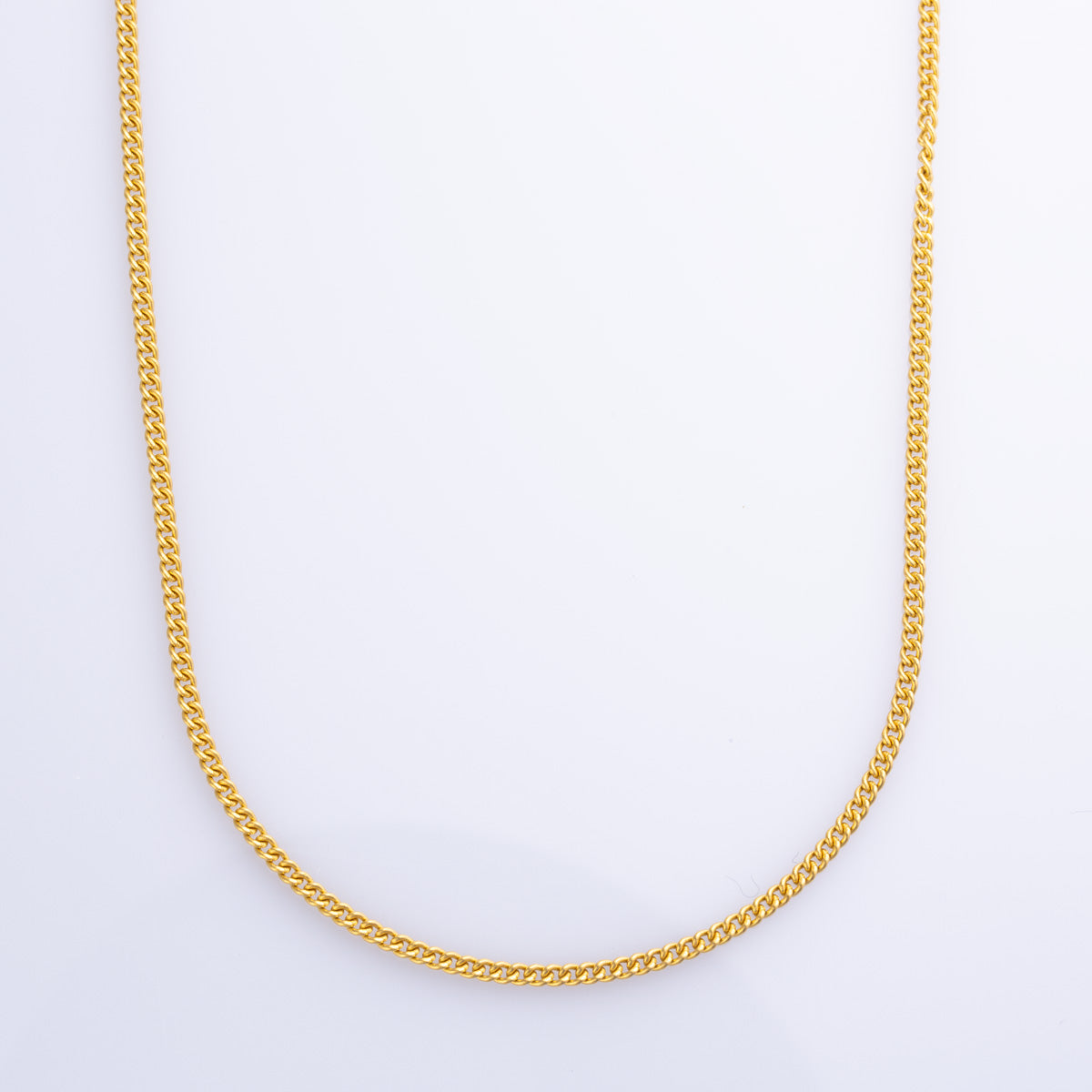 24k Yellow Gold Curb Chain | 18