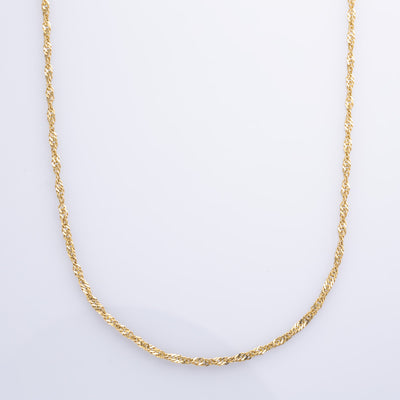 14k Yellow Gold Singapore Chain | 18