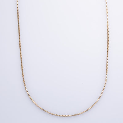 10k Yellow Gold Box Chain | 22