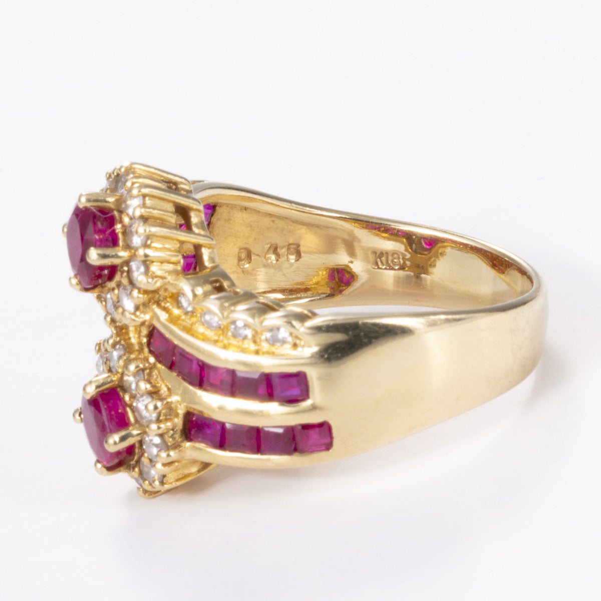 18k Ruby and Diamond Ring | 2.05 ctw, 0.45 ctw | Sz 7.5