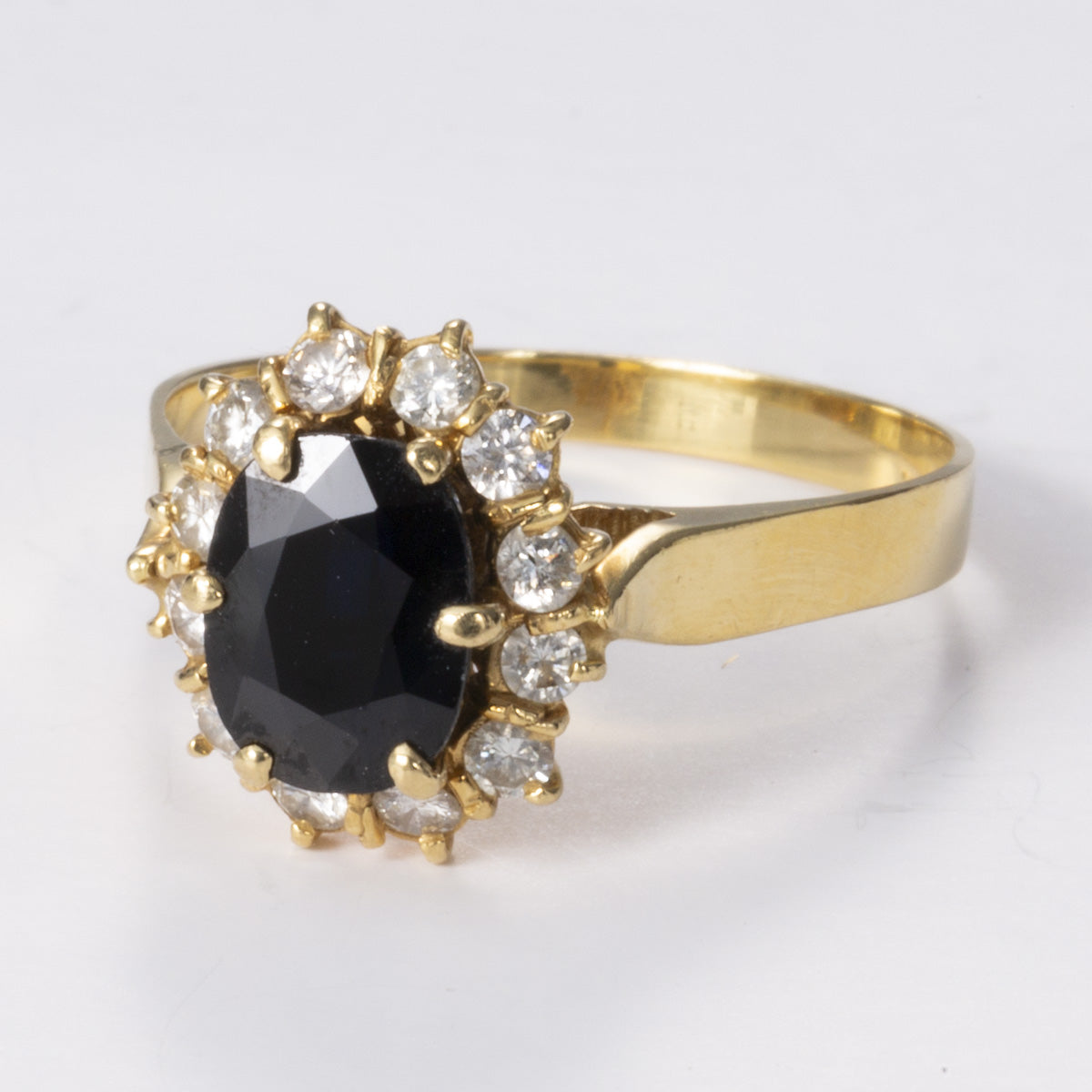 18k Sapphire and Diamond Halo Ring | 2.33 ct, 0.60 ctw | Sz 11.5
