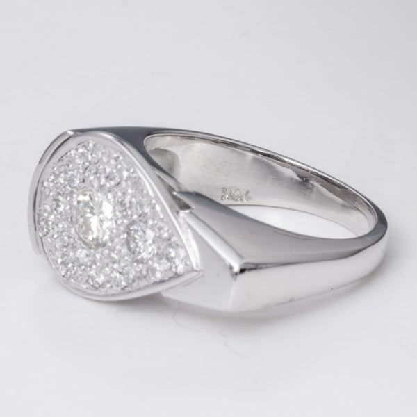 18k White Gold Fancy Design Diamond Ring | 0.57 ctw | Sz 6.75