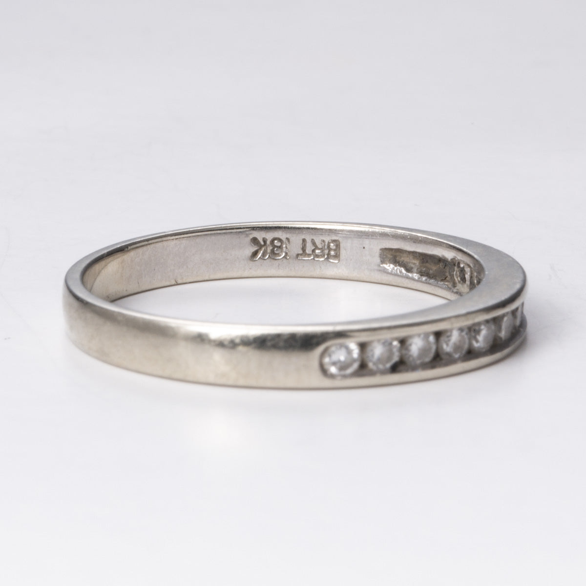 White Gold Channel Set Diamond 18k Ring | 0.30 ctw | Sz 8.5