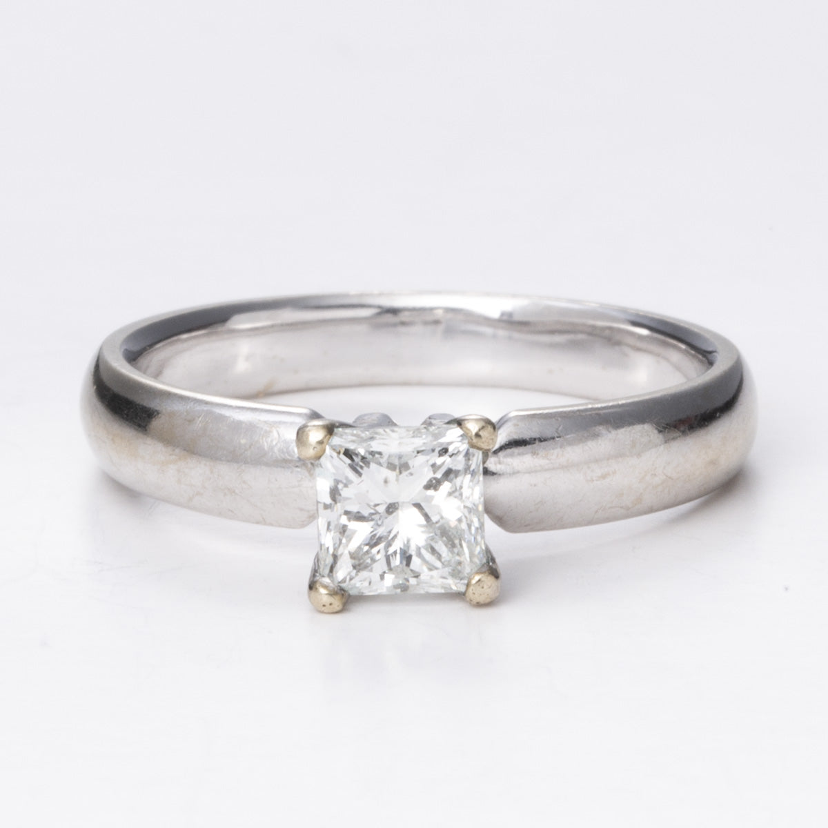 14k White Gold Engagement Diamond Ring | 0.75 ct | Sz 7.5