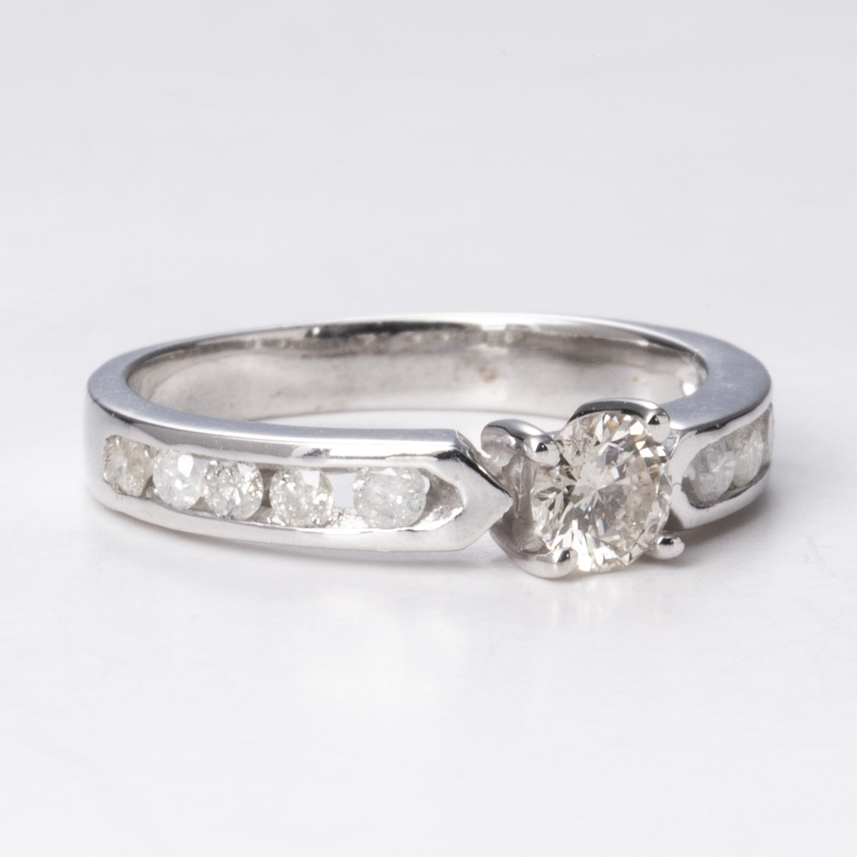 14k White Gold Diamond Ring | 0.28ct, 0.30ctw | Sz 5.5