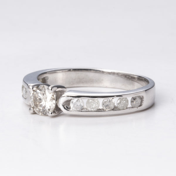 14k White Gold Diamond Ring | 0.28ct, 0.30ctw | Sz 5.5