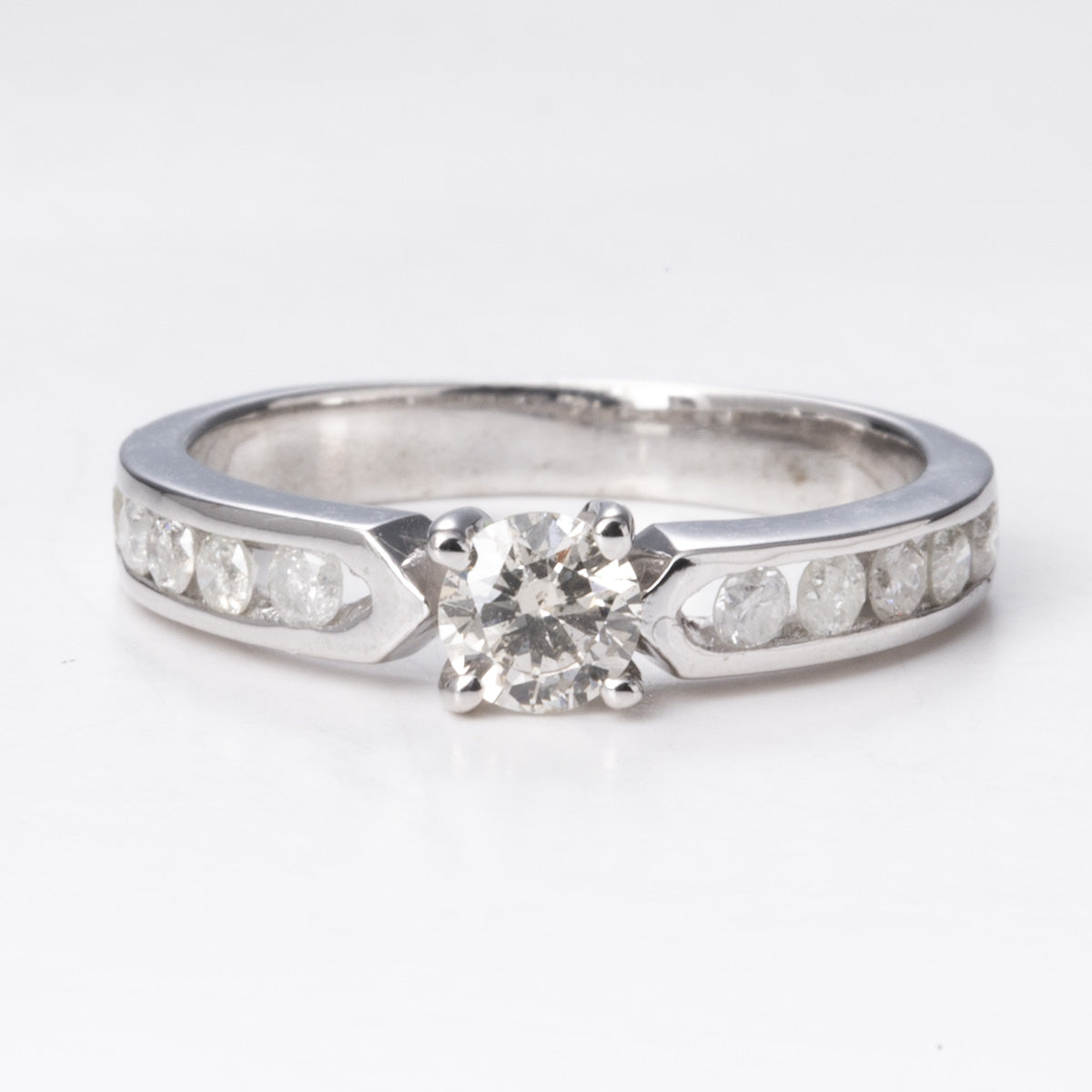 14k White Gold Diamond Ring | 0.28ct, 0.30ctw | Sz 5.5