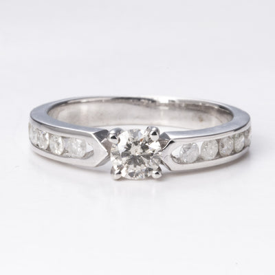 14k White Gold Diamond Ring | 0.28ct, 0.30ctw | Sz 5.5