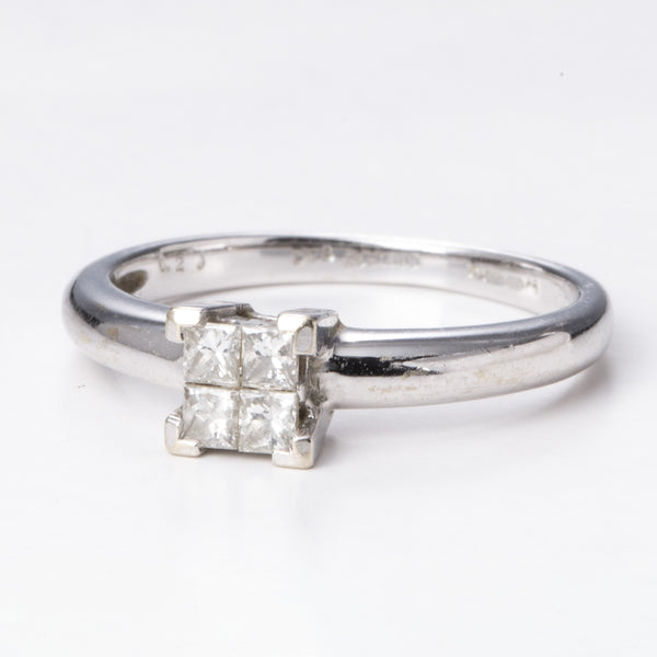 18k White Gold Fancy Design Diamond Ring | 0.48ctw | Sz 6.75