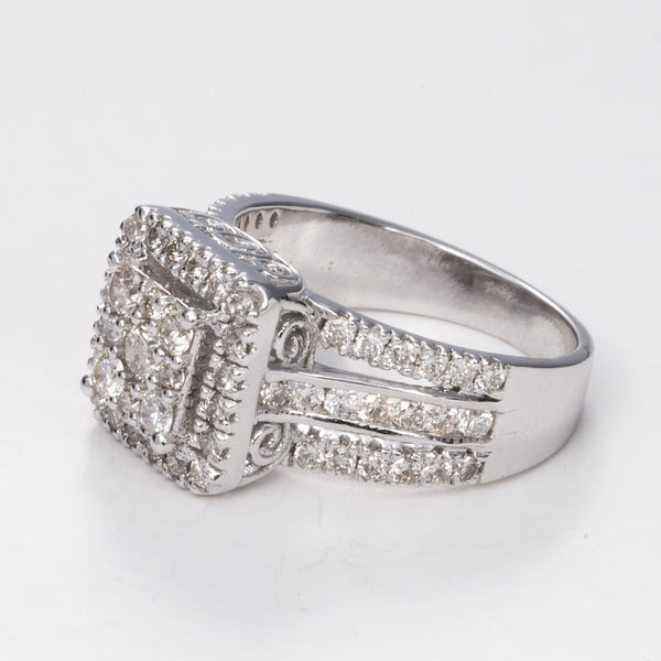 14k White Gold Diamond Ring| 1.24ctw | Sz 6.75