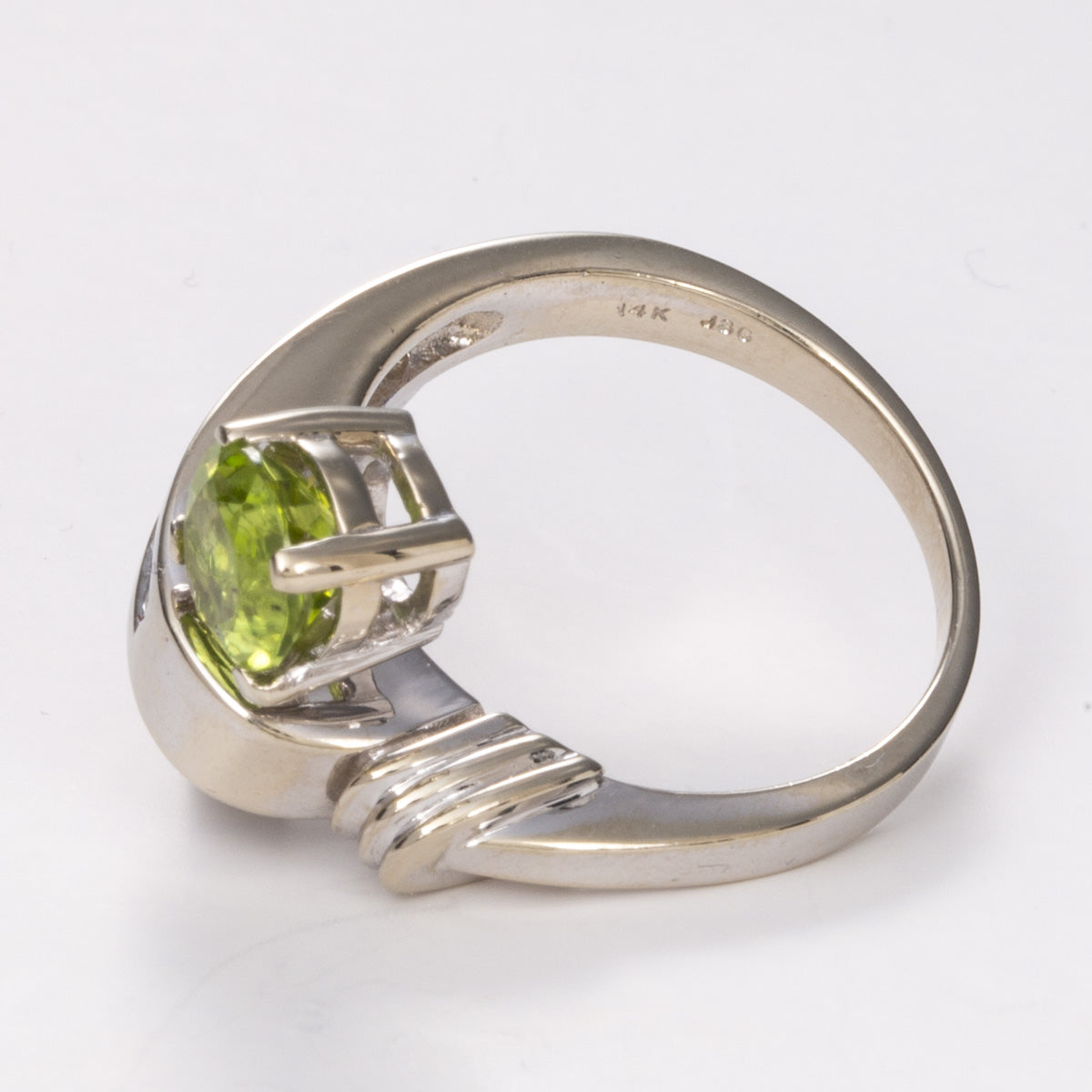 14k White Gold Cocktail Diamond Ring| 1.20ct, 0.16ctw | Sz 7.5