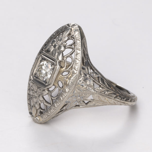 18k White Gold  Diamond Ring| 0.15ct | Sz 4.25