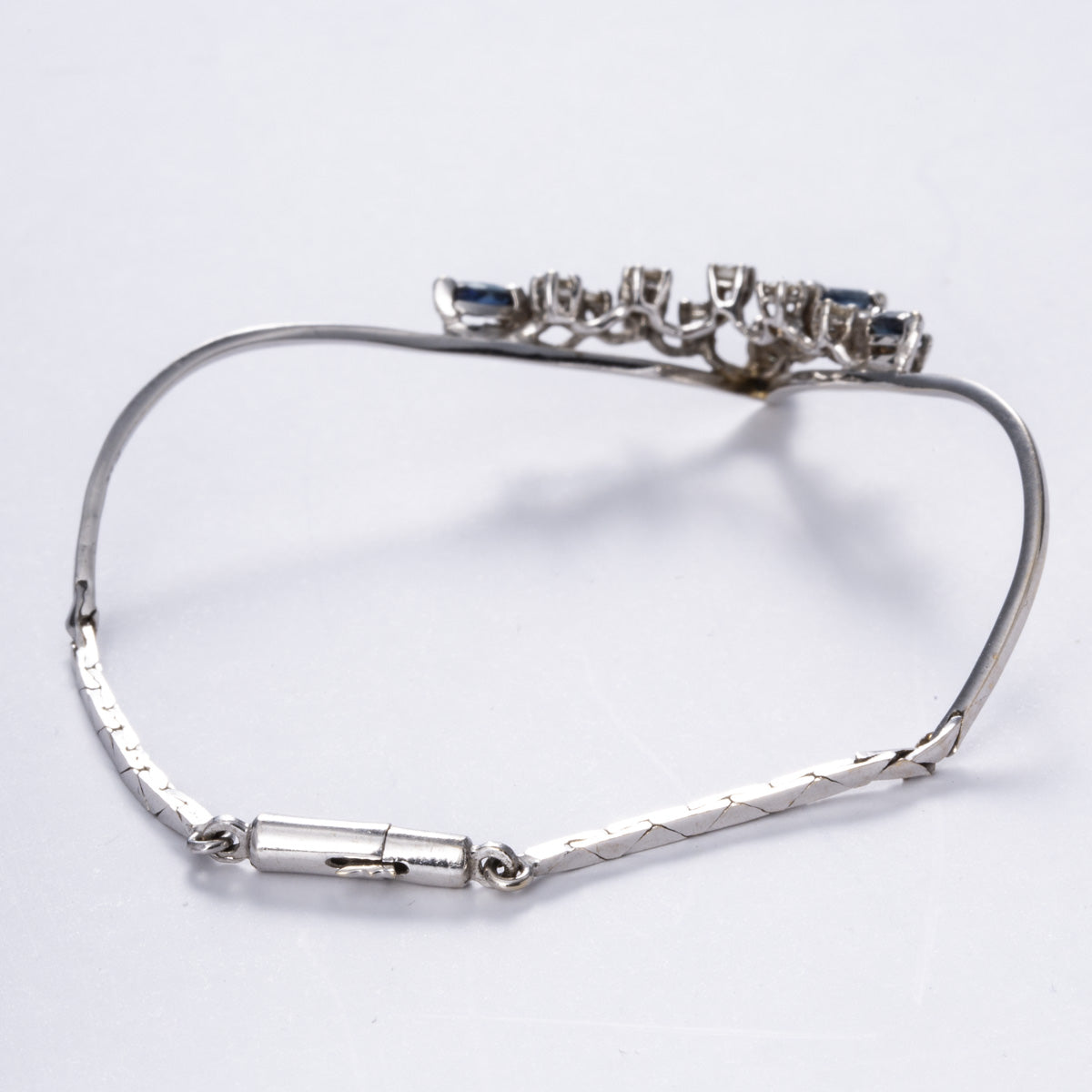 18k White Gold Sapphire and Diamond Bracelet | 0.50 ctw, 0.30 ctw