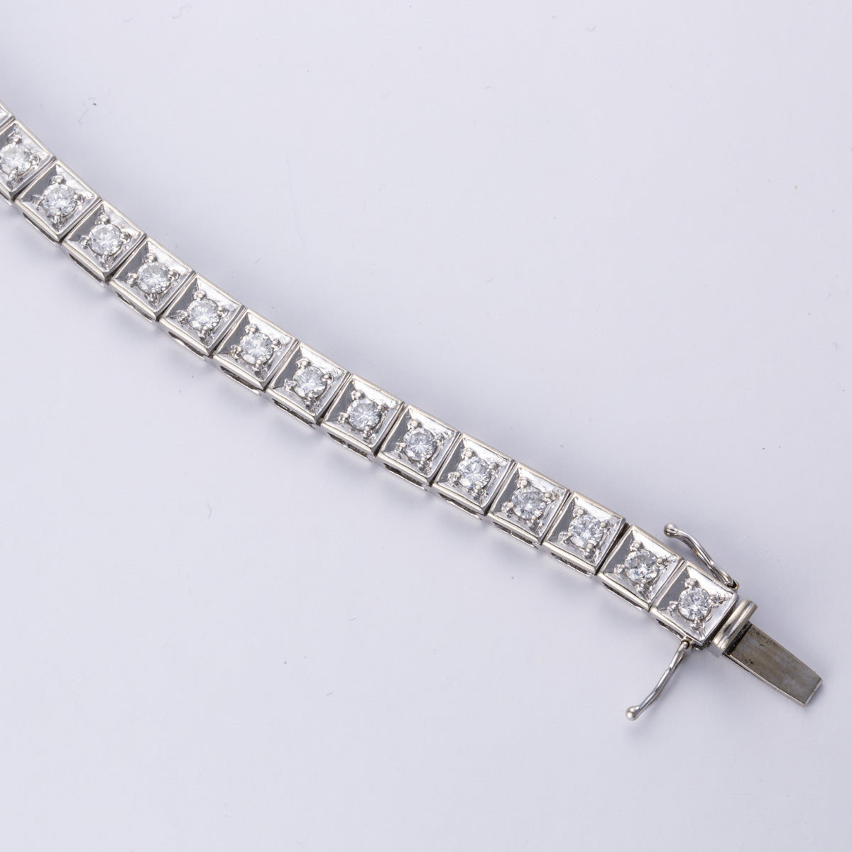 14k White Gold Diamond Tennis Bracelet | 3.31 ctw