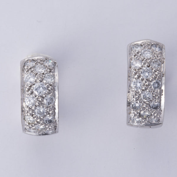 18k White Gold Diamonds Earrings | 1.20 ctw