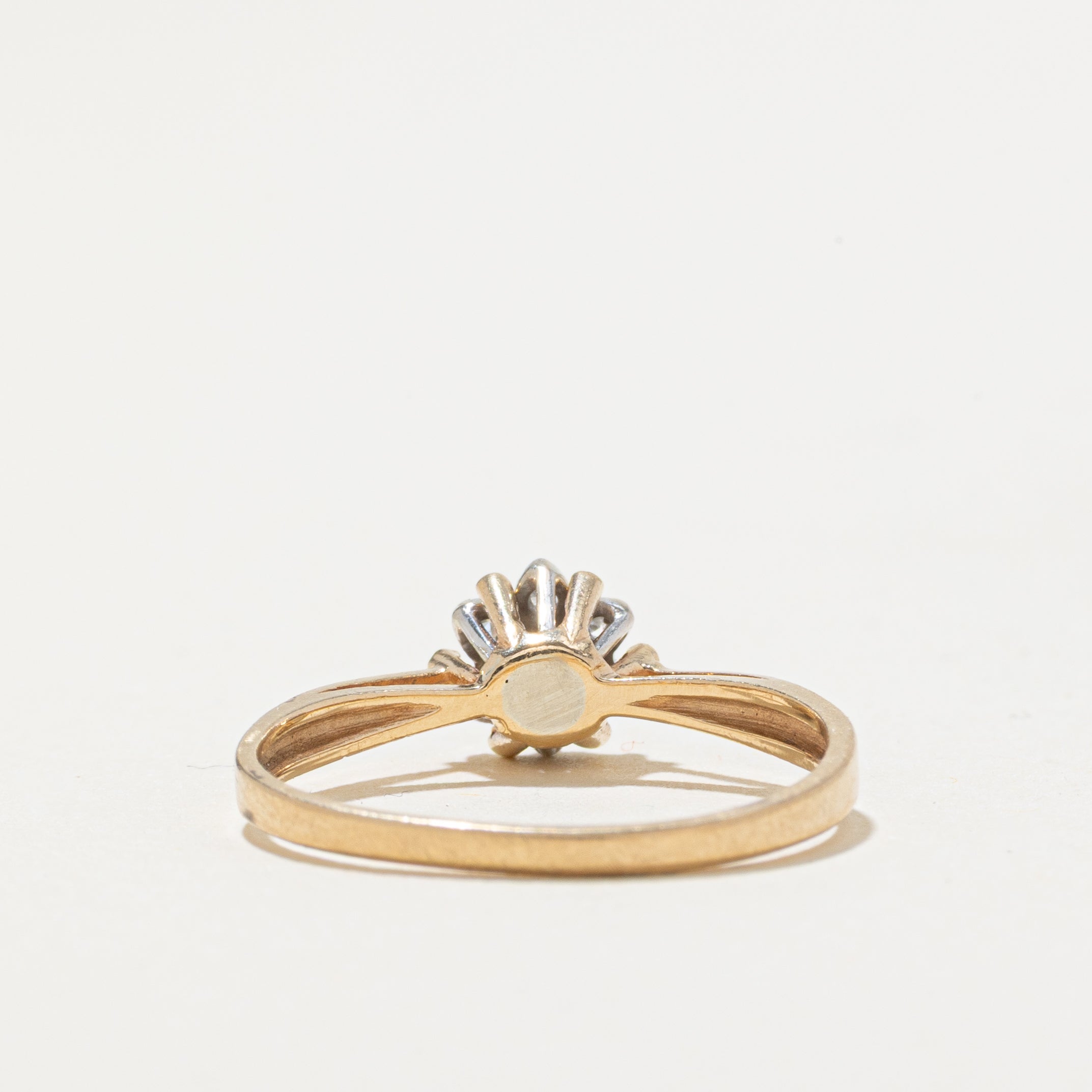 Sapphire & Diamond Petal Cluster Ring | SZ 6.25