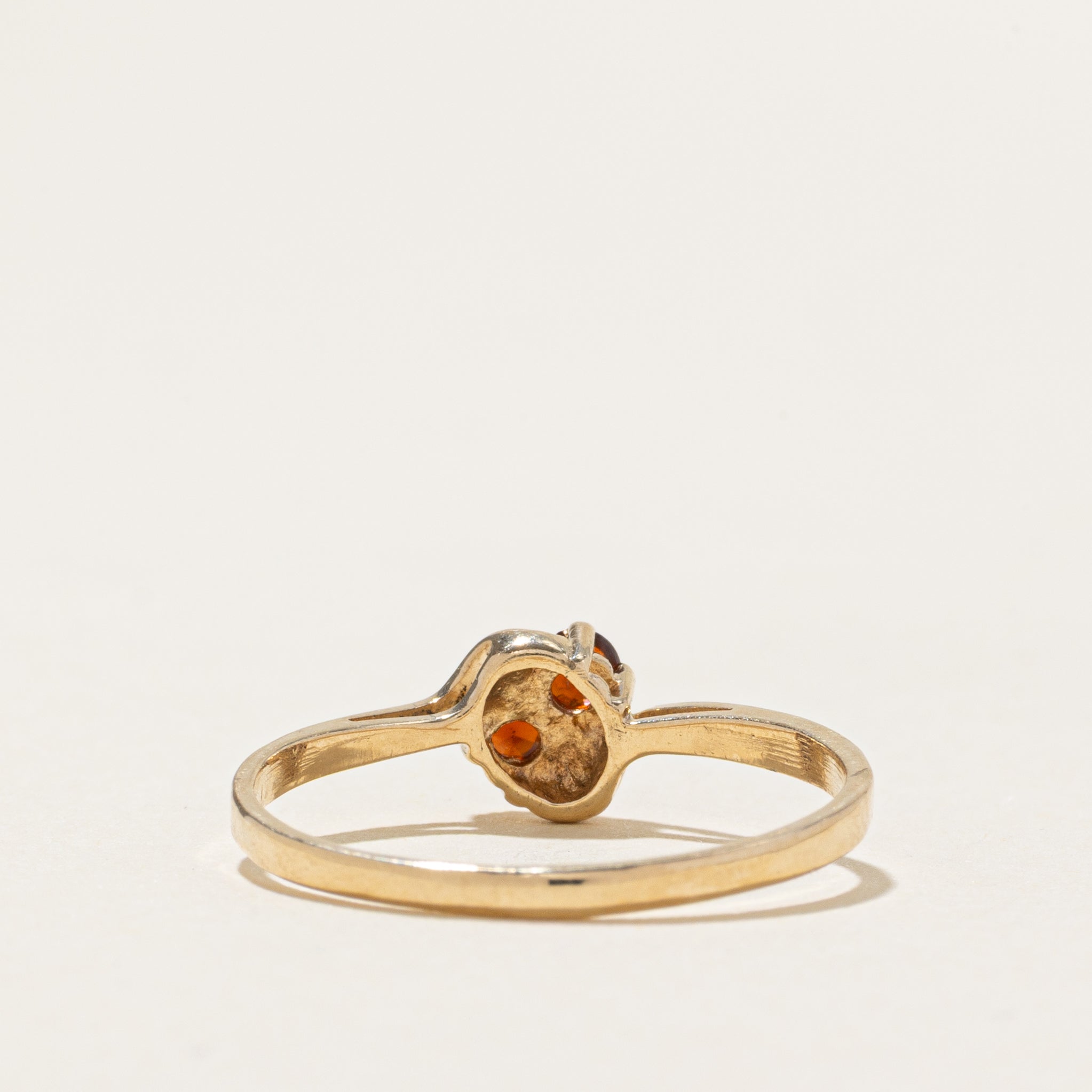 Two Stone Garnet Bypass Ring | SZ 7.25