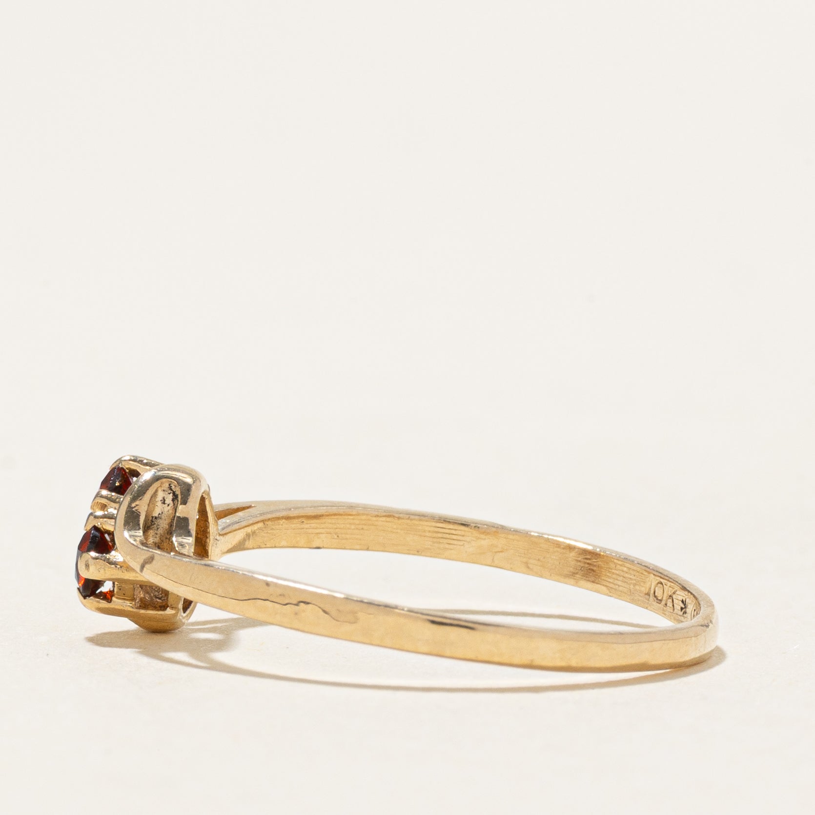 Two Stone Garnet Bypass Ring | SZ 7.25