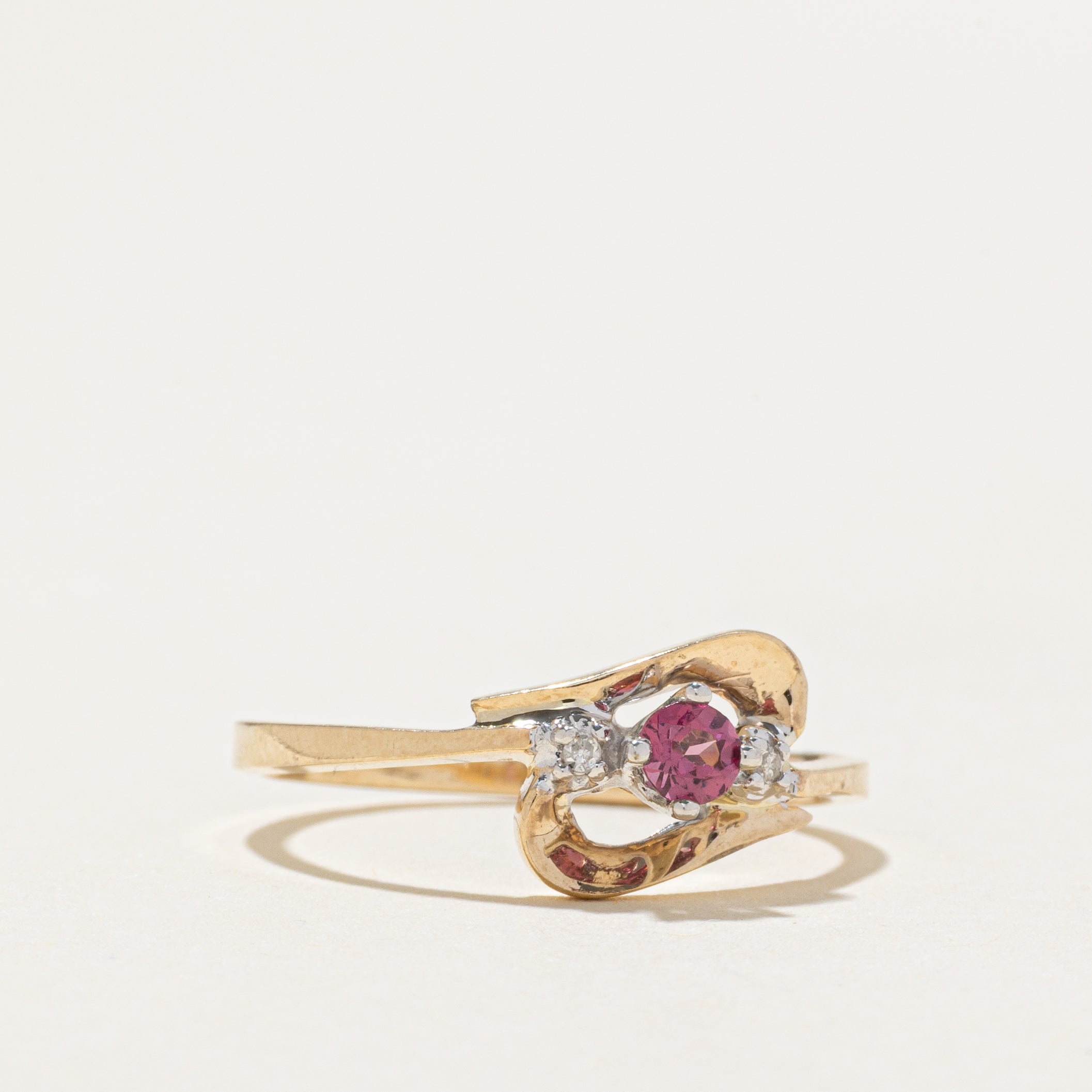 Pasté Glass & Diamond Ring | SZ 6.5
