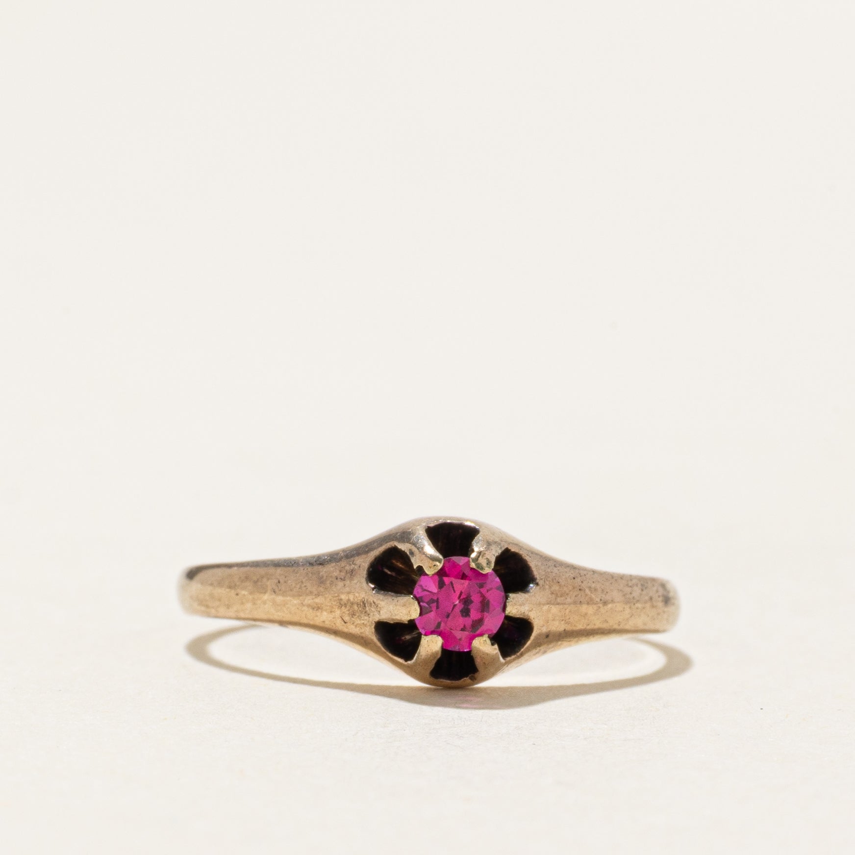 Belcher Set Ruby Ring | SZ 5