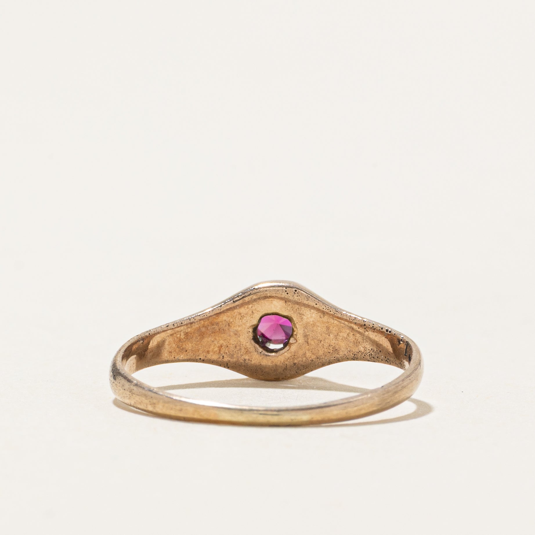 Belcher Set Ruby Ring | SZ 5