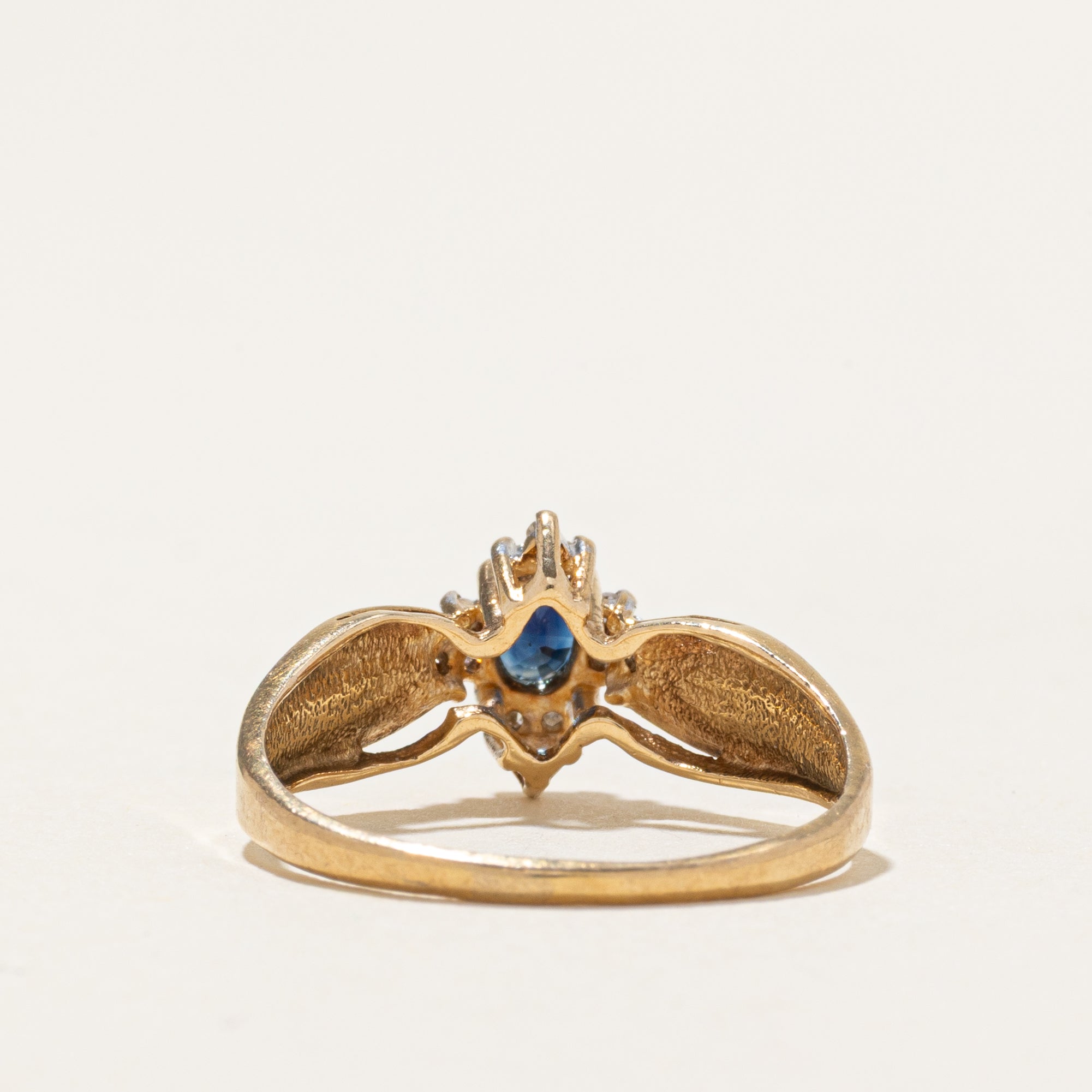 Oval Cut Sapphire & Diamond Accented Ring | SZ 6