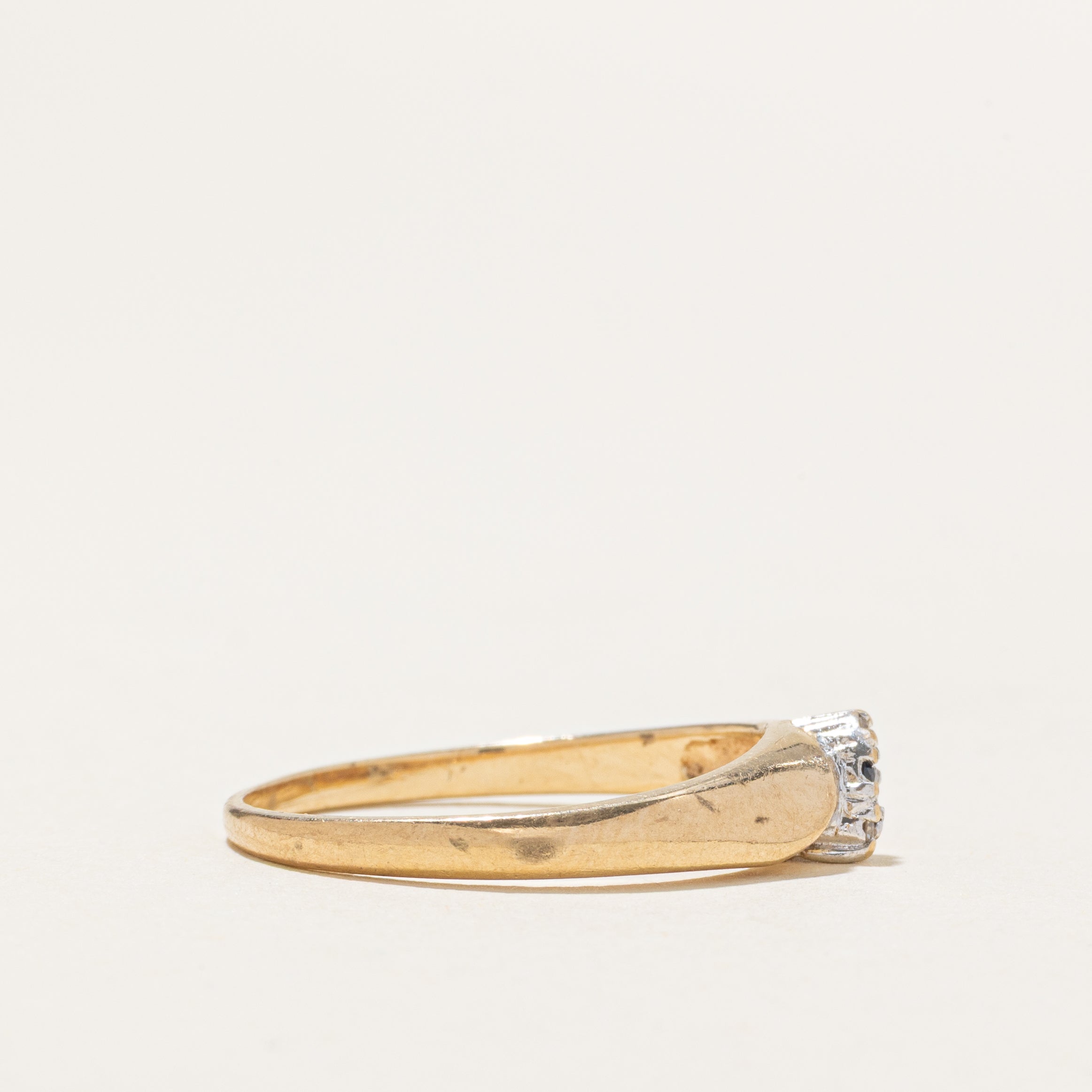 Diagonal Sapphire & Diamond Ring | SZ 8