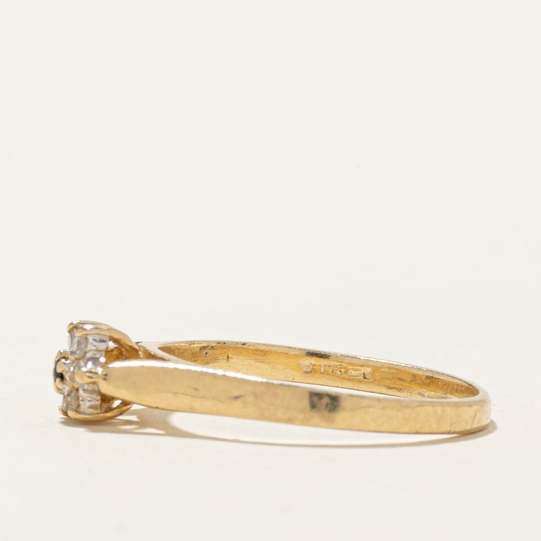 Bague pétale en saphir et diamants | Taille 6