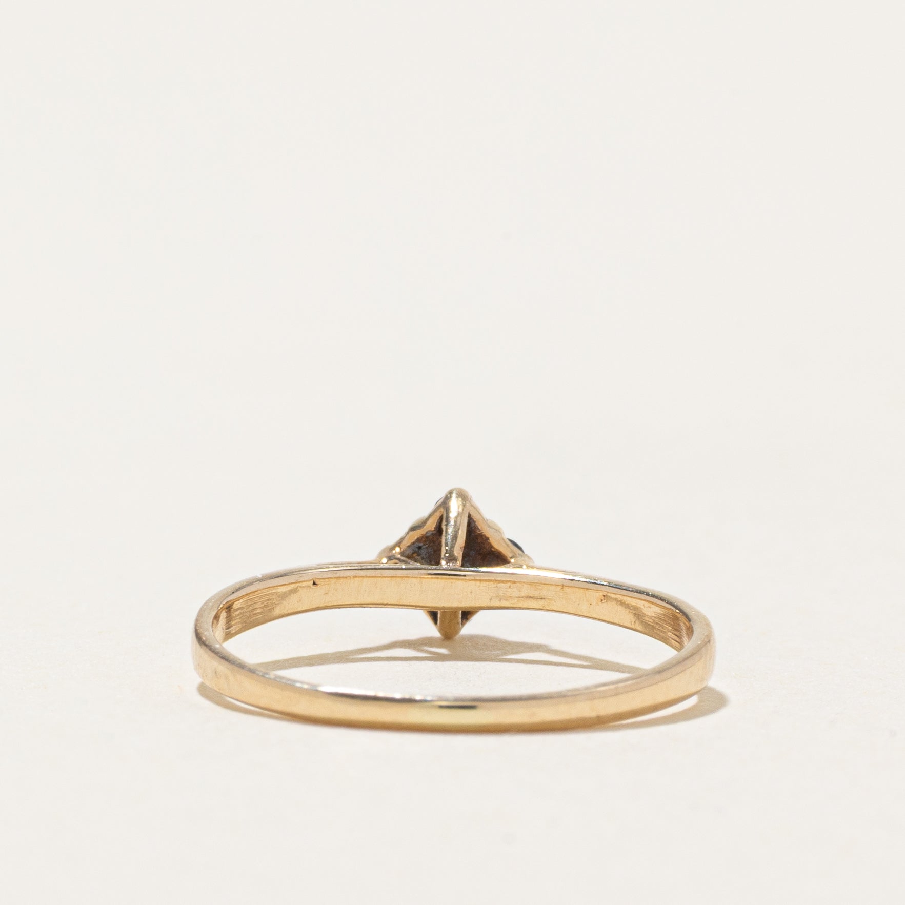 Diamond & Sapphire Petal Ring | SZ 3.5