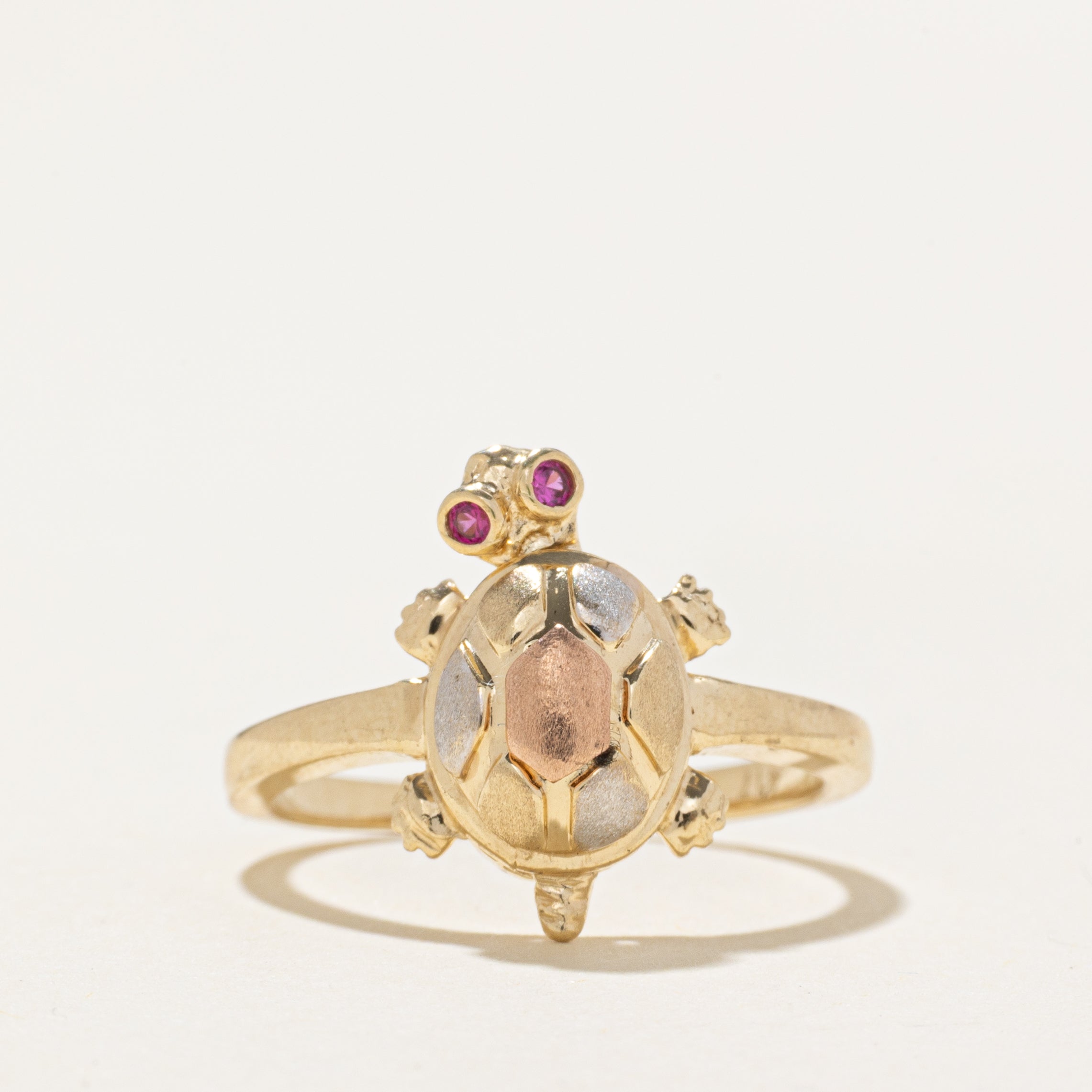 Synthetic Ruby Turtle Ring | SZ 6.25