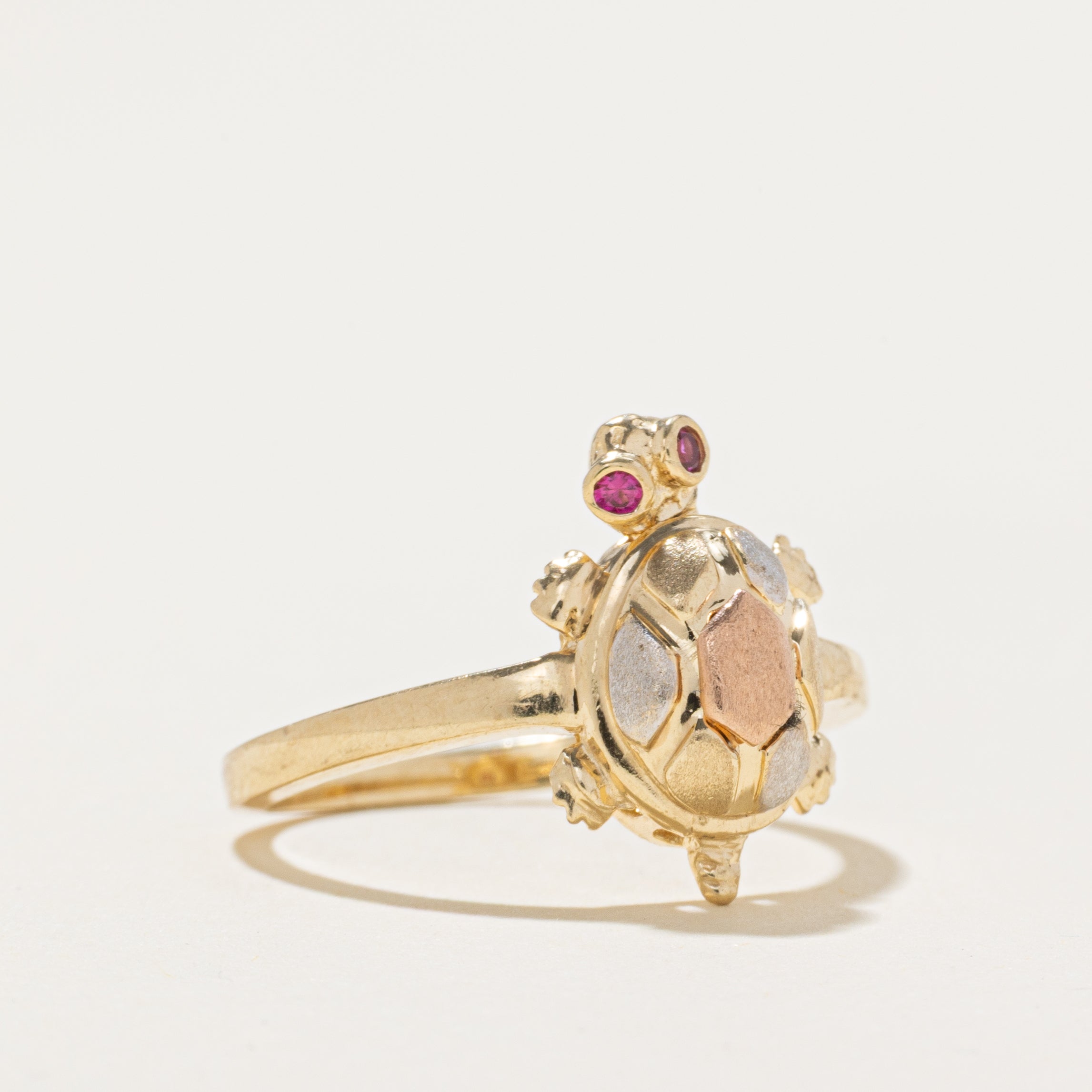 Synthetic Ruby Turtle Ring | SZ 6.25