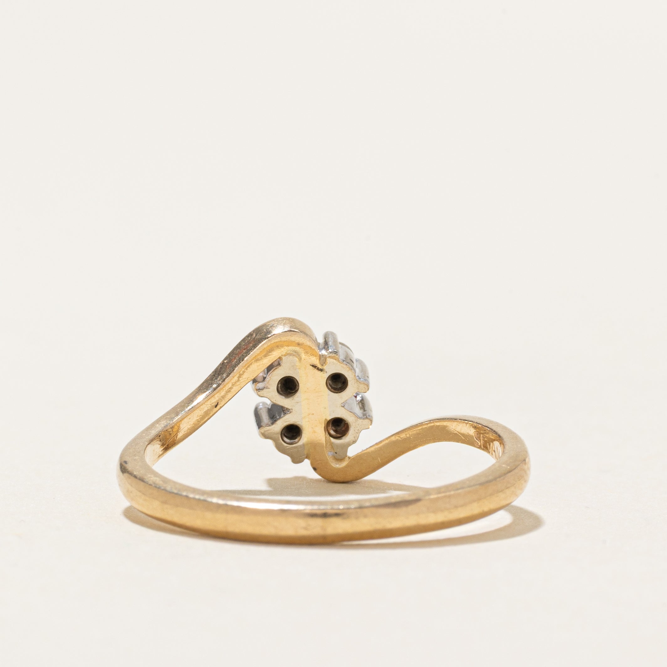 Ruby & Diamond Cluster Bypass Ring | SZ 8