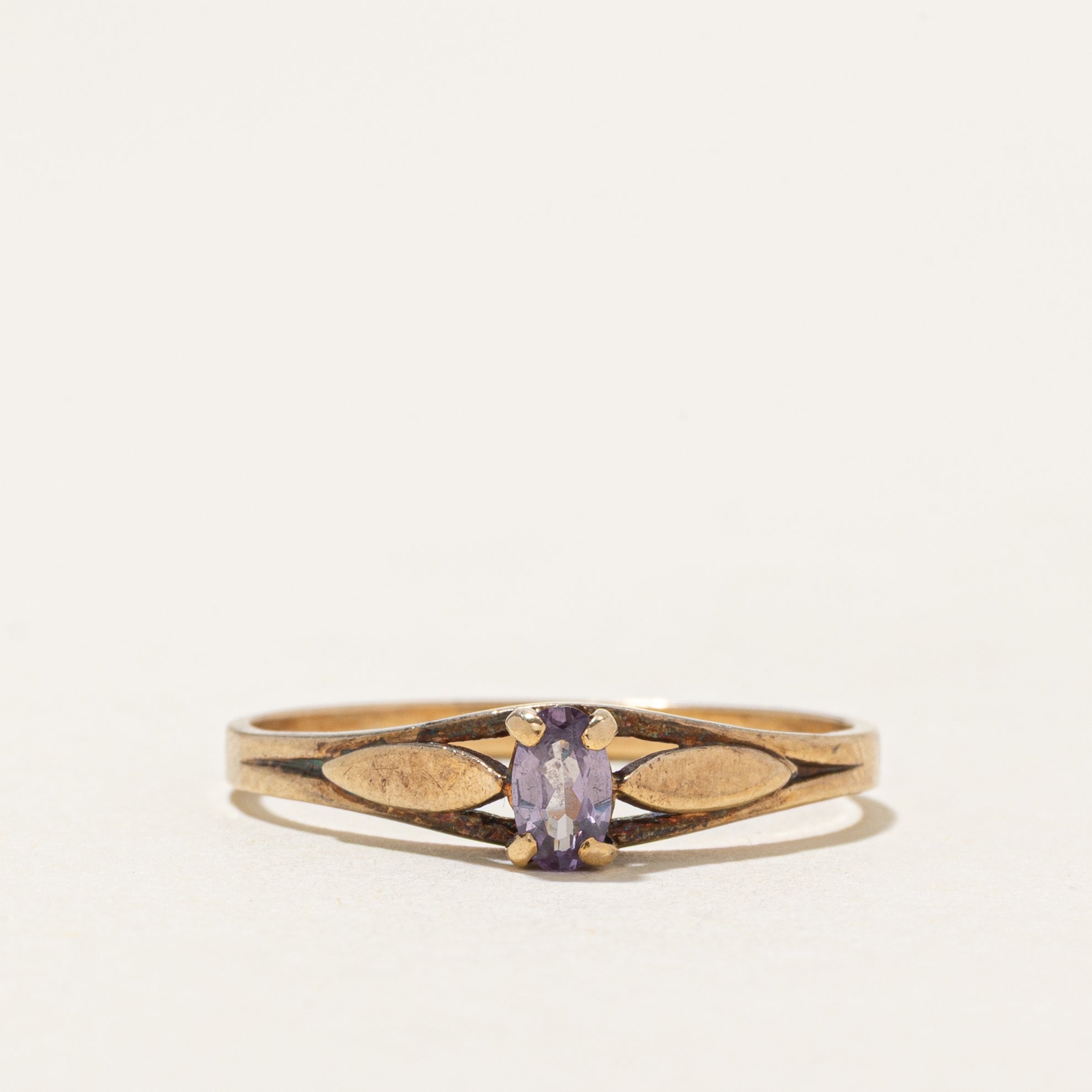Oval Cut Synthetic Sapphire Ring | SZ 8