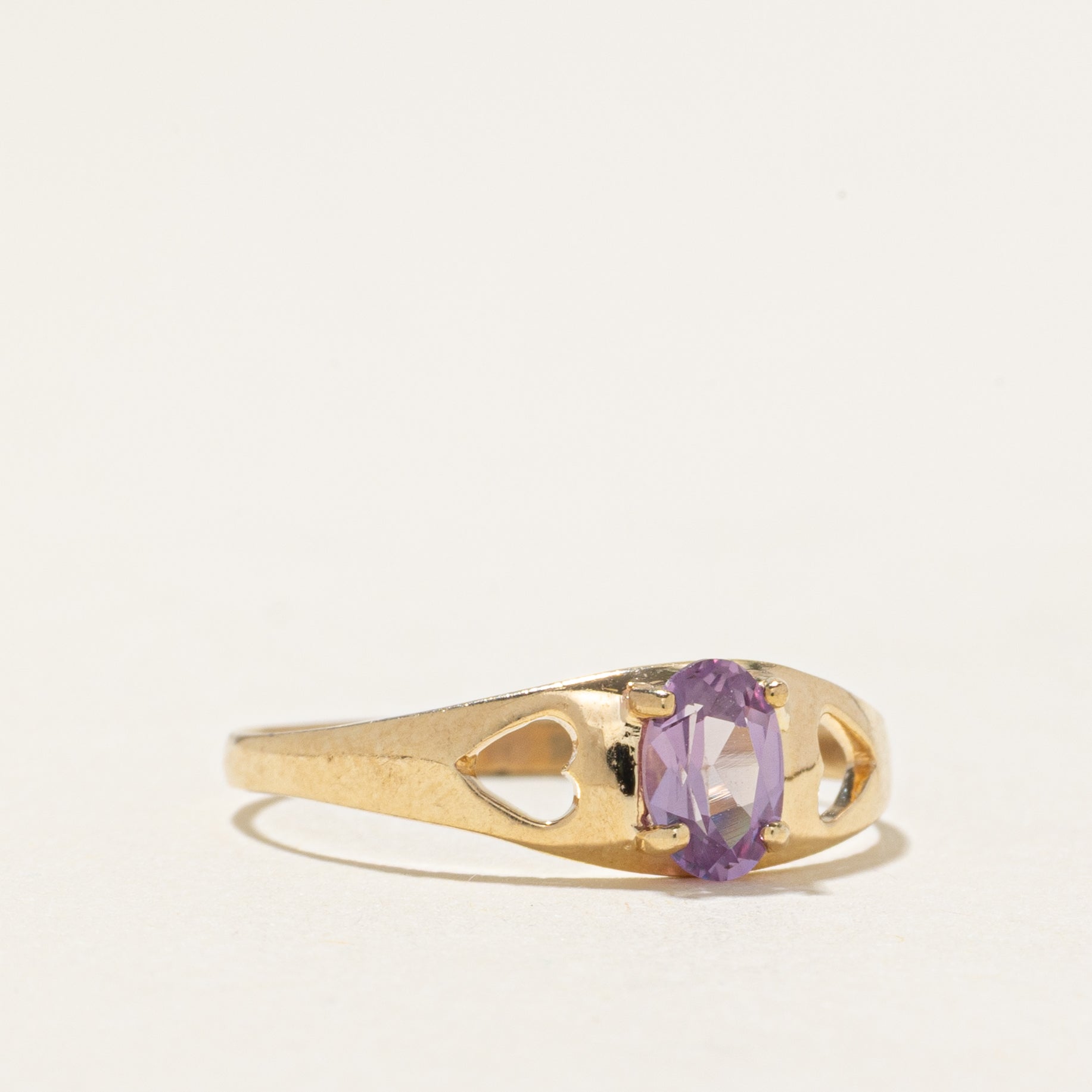 Synthetic Sapphire Heart Ring | SZ 7.25