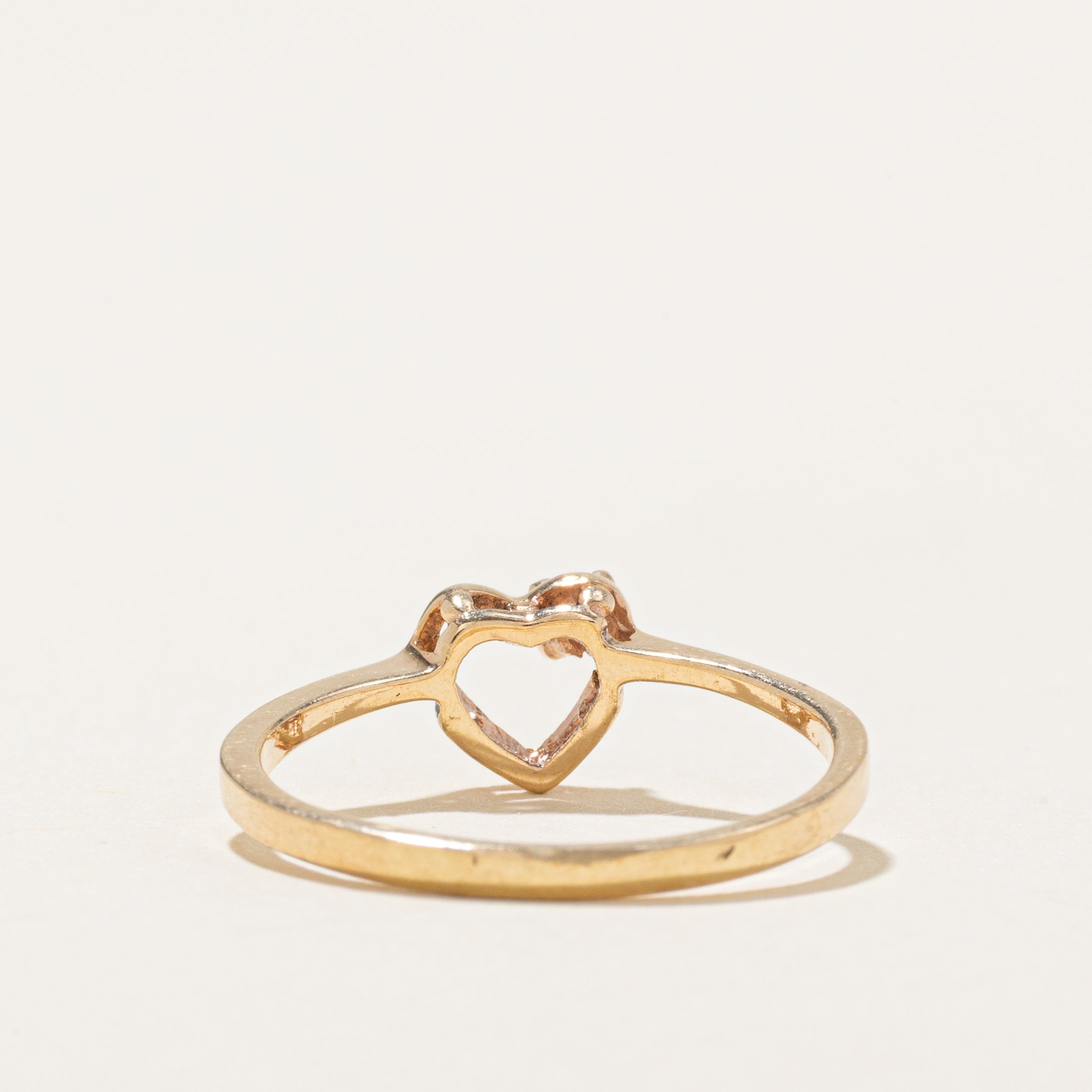 Synthetic Ruby Open Heart Ring | SZ 6.25