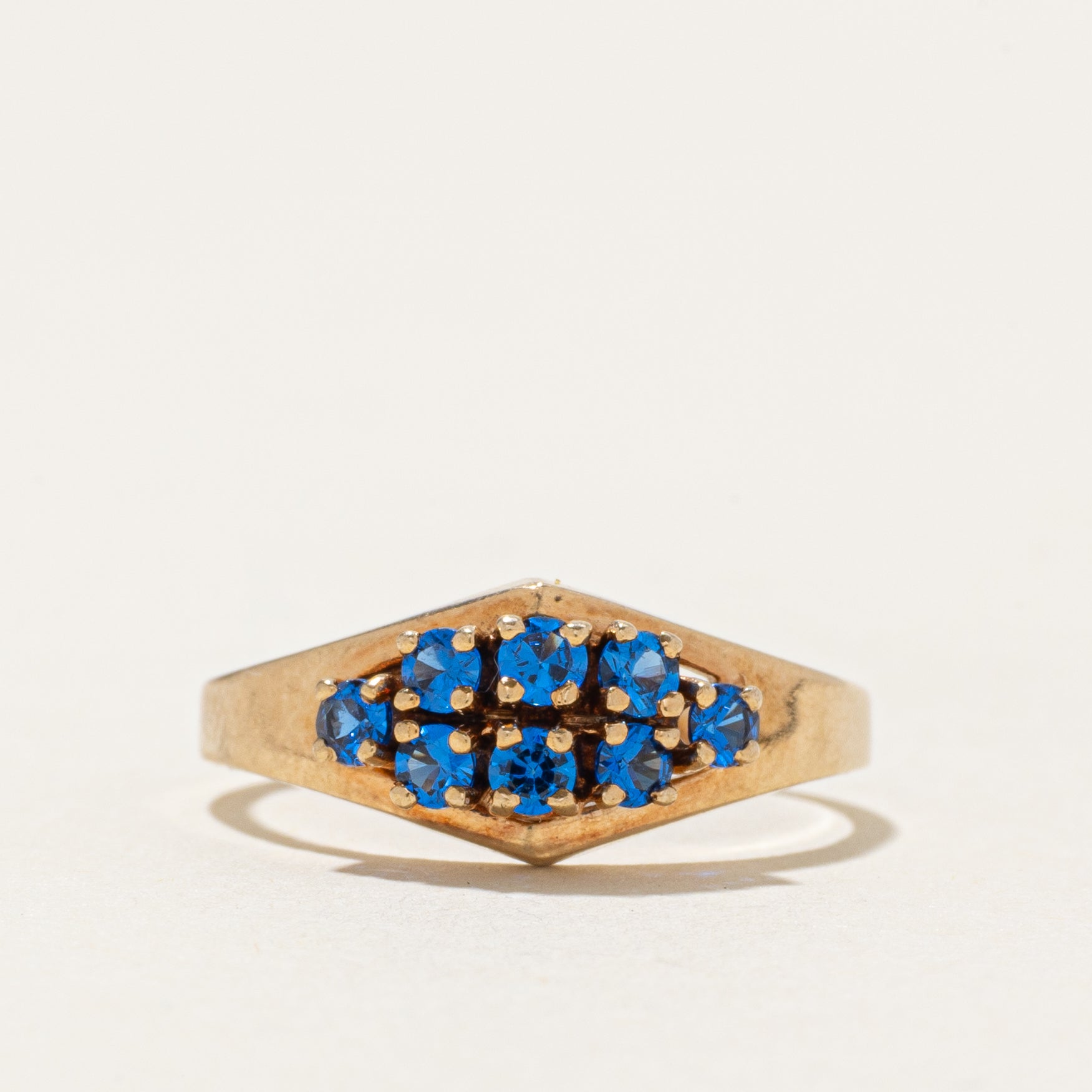 Pasté Glass Cluster Tapered Ring | SZ 5.75